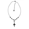 Hanger kettingen Lariat rozenkrans kralen ketting zwarte ster Whimsigoth Y2K Grunge Fairycore Goth