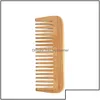 Hårborstar Hårborstar Care Styling Tools Produkter Anpassningsbara logotyp Natural Bamboo Combs Anti-Static Comb Healthy Wide Tooth Drop DHCRB