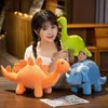 Peluş Yastıklar Yastıklar Karikatür Renkli Dinozor Oyuncak Sevimli Dolgulu Hayvanlar Triceratops Peluşlar Kawaii Yumuşak Çocuk Oyuncakları Erkekler İçin Ev Dekoru 230922