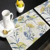 Table Napkin Vintage Flower Plants Heat Resistant Non-slip MATS Festive Banquet Kitchen Dining Decoration Washable Placemats