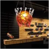 Hanglampen Amerikaanse Retro Basketbal Creatieve Persoonlijkheid Restaurant Gym Bar Slaapkamer Trend Decoratie Kroonluchters Drop Delivery L Dhtel