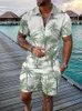 Chándales para hombres Summer Hawaii Polos con estampado 3D Conjuntos de pantalones cortos Moda para hombres Camisa de manga corta de gran tamaño Conjuntos de pantalones Trajes Hombre Ropa de chándal 230922