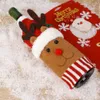 Other Event Party Supplies 3 Styles Christmas Wine Bottle Cover Knitted Santa Claus Snowman Elk Table Dress Up Ornament Xmas Year Home Decoration 230923