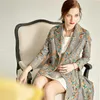 Women's Wool Blends High Quality Embroidery Elegant Gray Women Woolen Coat Autumn Winter Jacket Outerwear Vintage Mid-long Wool Coat S-2XL 230923