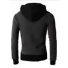 Herrtröjor blixtlås män kläder jackor höst vinter casual fleece rockar jacka halsduk krage mode huva male outwear smal fit hoody