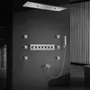 System prysznicowy w osadzonym sufitem z głośnikiem muzycznym 36x12 cali głowica prysznicowa łazienka termostatyczna kran prysznicowy zestaw