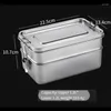 Dinnerware 1 PCS Double Layers Bento Student Container Snack Storage Box Anti-Leak Fruits