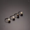 Eheringe QianBei 2023 Modeschmuck Kristall Strass Perlen Perlen Frauen Großhandel 50 teile/los Party Geschenke