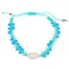 Charme Pulseiras Bohemian Natural Sea Shell para Mulheres Dupla Camada Colorida Arroz Beads Bangle Meninas Acessórios de Jóias Artesanais