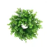 Decorative Flowers Spring Simulation Eucalyptus Wreath Flower Farmhouse Cottage Front Door Wall Hanging Greenery Garland Wedding Home