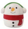 20cm30cm40cm bonito bonecas de pelúcia papai noel elk boneco de neve cogumelo pássaro macio pelúcia lance travesseiro crianças brinquedo de natal