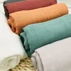 Blankets Ins Solid Color Active Printing Very Soft 70% Bamboo Fiber 30% Cotton Muslin Baby Blanket For Born Swaddle