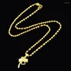 Chaînes 24K Gold Water Wave Chain Colliers pour femmes Couleur Trèfle à quatre feuilles Pendentif Bijoux de mode