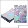 Sacos de embalagem Atacado Plástico Zipper Saco Laser Holográfico Folha de Alumínio Bolsa à Prova de Cheiro Bolsas Reclosable para Comida Lanche Drop D Dh47D