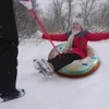 Reżyserowe nadmuchiwana rurka śnieżna sporty zimowe PVC SLED SKI Circle Roweing Pierścień narciarski dla dorosłych dzieci 230922