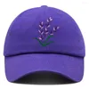 Casquettes de baseball Casquette de baseball lavande Violet Bleu Fleur Maman Chapeau Coton Brodé Femme Plante d'été Camionneur Cadeau pour elle