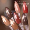 Nail Polish Cat Eye Diamond Amber Caramel Color In Autumn Winter Semi Permanent Varnish Hybird UV Acry For Nail Art Soak Off Gel 230922