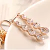 Dangle Earrings Modern Minimalist Round Zircon Long For Women 2023 Wedding Engagement Jewelry Bridal Drop Statement