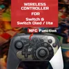 Contrôleurs de jeu Joysticks pour contrôleur Switch Pro avec fonction NFC et fonction de réveil Joystick sans fil Poignée gyroscopique à 6 axes HD Vibration Bluetooth Gamepad 230923