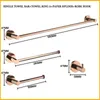 Bath Accessory Set Towel Bar Rack Toilet Paper Holder Stainless Steel Bathroom Accessories Sets Wall Coat Hook Hanger Rose Gold 230923