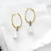 Famoso designer di marca Barocco Pearl Hoop Orecchini color oro 18 carati Moda Eardrop in ottone per le donne Gioielli di lusso Trend297D di alta qualità