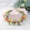 Decorative Flowers Wedding Flower Crown Garland Headband Hair Wreath Floral Headpiece Halo Boho Party Prom