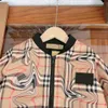 designer baby cotton jacket child Checkered full print Winter clothing Size 120-160 CM Warm round neck jacket for boys girl Sep20
