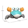 Electricrc Animals Mage Time Crawling Crab Education USB Laddar Light Up Sensory Moving Toys Walking For Baby Birthday Present 230922