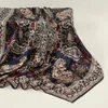 Foulards Léopard Snakeskin Écharpe Femmes Satin Châle Wrap Hijab Femelle Bande De Cheveux Poignet De Luxe Foulard 90x90cm Echarpe 2023 Bandana