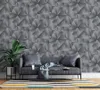 メタリックな非織物の壁紙光沢のあるブローズラインブラックベースの壁紙デザインウォールロールモダン