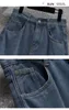 Skirts Plus Size Women Denim Deep Blue Skirt Large A-line Split Midi Long Skirts Female High Waist Big Clothing Y2K Fashion 230923