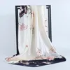 Szaliki jedwabne szalik kobiety hidżab kwiaty wydruku