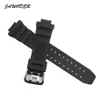 Jawoder Watchband 26 mm czarny silikonowy gumowy pasek opaski dla GW-3500B G-1200B G-1250B GW-3000B GW-2000 Sports Watch Straps317e