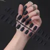 Falsche Nägel Matte 24PCS Quadratischer Kopf Mattierter Presskleber auf gefälschte Nagelspitzen Ballett Abnehmbare vollständige Abdeckung Künstliche Fingernägel 230922