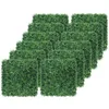 Guirnaldas de flores decorativas PCS Hierba de boj artificial 25x25 cm Paneles de fondo Topiary Hedge Plant Garden Patio trasero Valla Verde Dhzhu