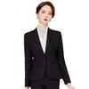 Женские костюмы высокого качества Формальный черный пиджак Женская деловая женская куртка брючные костюмы Рабочая офисная униформа Стили
