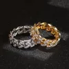 Hip Hop Mens Jewelry Rings Engagement Wedding Rings Set Män älskar Diamond Ring Luxury Iced Out Ring2887