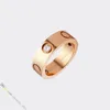 Designer Ring Jewelry Designer for Women Love Ring Wedding Diamonds Ring Titanium Steel Rings Gold-Plated Never Fading Non-Allergi266V