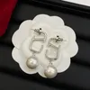 Gold Plated Luxury Brand Designers Stud Famous EarDrop Crystal Rhinestone Pearl Earring Bride Wedding Party Jewerlry Chd2309232-6 Superka