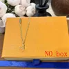 Nunca se desvanece Chapado en oro de 18 quilates Marca de lujo Diseñador Colgantes Collares Gargantilla con letras de acero inoxidable Collar con colgante Cuentas Cadena Accesorios de joyería Regalos SIN caja