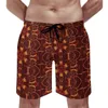 Męskie szorty promieni słonecznych desek vintage druk na Hawajs krótkie spodnie mężczyźni