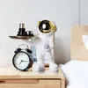 Decorative Objects Figurines NORTHEUINS Resin Creative Astronaut Porch Key Storage Living Room Desktop Tray Office Interior Decoration Object Items 230923