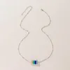 Pendant Necklaces Colorful Resin Bead Necklace Ocean Style Dainty Clavicle Chain Choker Jewelry