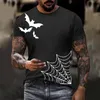 Heren T-shirts Halloween bedrukt overhemd met korte mouwen Mode Casual Comfortabel