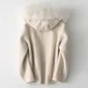 Damenfell-Kunstmantel Bulu Asli Korea Kerah Rubah Jaket Wol Musim Gugur Dingin Pakaian Wanita Domba Shearling Lapisan Wildleder T3520 230922