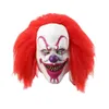 Party Masks Cosplay Halloween Face Cover Clown Red Eye Latex Headgear Funny Masquerade Costume Props Mask 230923