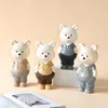 Objets décoratifs Figurines dessin animé créatif ours de lait décoration maison salon meuble TV chambre 230923