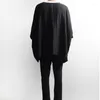 Men's Casual Shirts 2023 Fashion Summer Dark Style Linen Cardigan Batshirt Cloak Shawl Collarless Shirt Trend