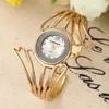 Armbandsur Luxury Rose Gold Women Watches Elegant Wings Design Full Steel Analog Quartz Watch Cuff Bangle Ladies Armband Relogio Feminino