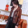 Women's Leather 2023 Fashion Female Jackets Spring Autumn Real Sheepskin Jacket Women Motorcycle Coats Mujer Chaqu